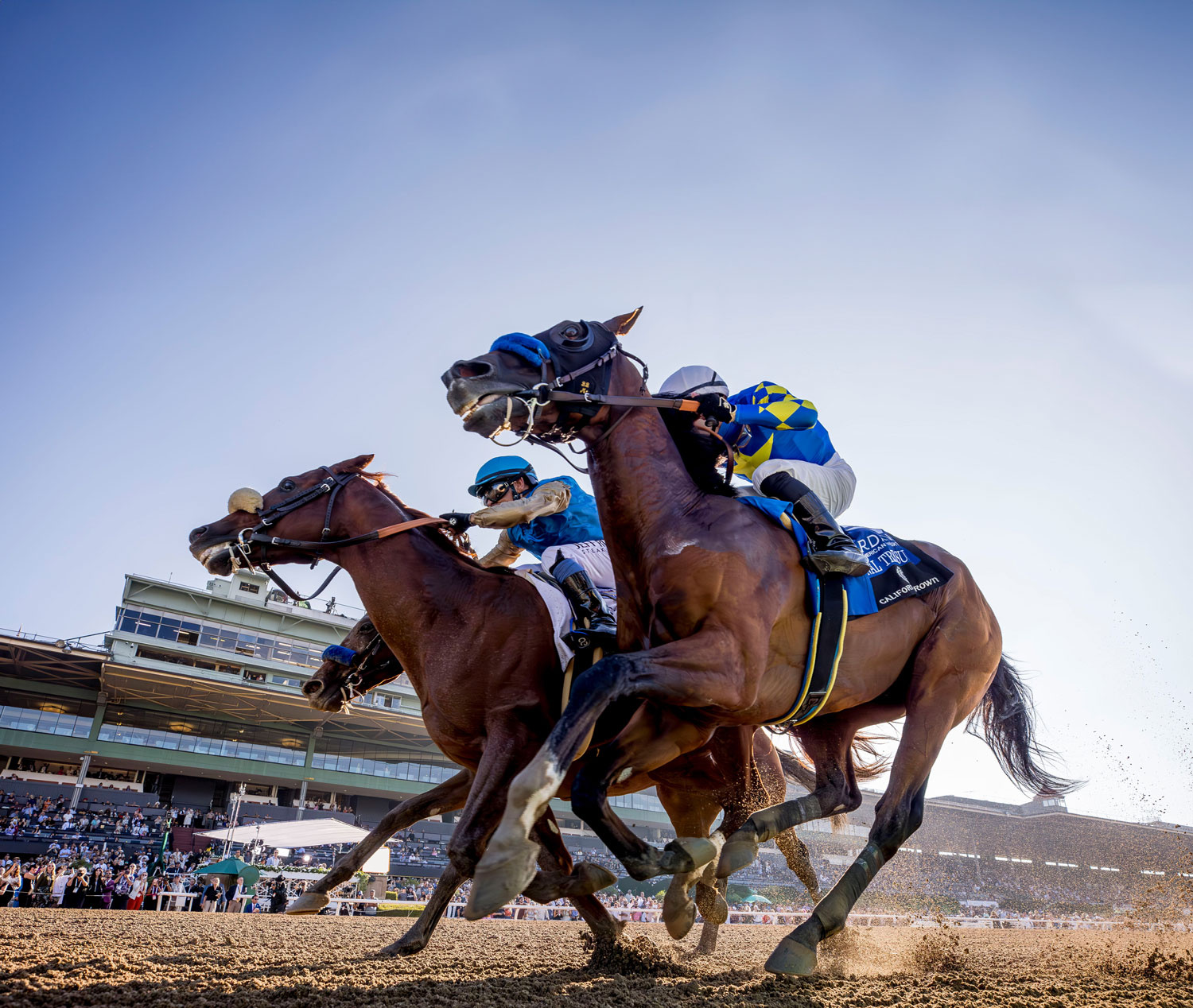 In a thrilling 3-way photo, Subsanador wins the first-ever GI, $1 million California Crown presented by SirDavis American Whisky Saturday at Santa Anita